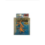 Крючок HAYABUSA G200 M тройник (5шт в уп) оранжевый