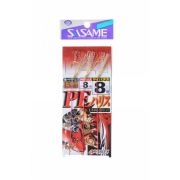 Крючок с поводком SASAME, №8, 15см,3 крючка