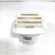 Решетка (труба)  вентиляционная пластиковая с патрубком (белый)