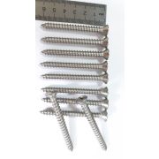 Шуруп 14*2.1/2 длина 58 мм, полупотай плюс 12 мм. 10 шт, нерж, ДЮЙМОВАЯ РЕЗЬБА