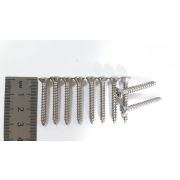 Шуруп 8*1 1/4 длина 32 мм, головка потай плюс 8 мм. 10 шт, нерж, ДЮЙМОВАЯ РЕЗЬБА