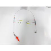 Снасть на краснопёрку, тросик нерж.c крючками и грузом