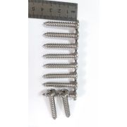 Шуруп 14*1.1/2, длина 36 мм, головкая круглая плюс  12 мм. 10 шт, нерж, ДЮЙМОВАЯ РЕЗЬБА