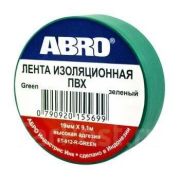 Изолента ABRO Зеленая (19mm x9,1m)