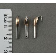 Блесна зимняя махалочная Z рыбка (16ММ) двухцветная,каре-серебро  161514