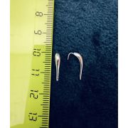 Блесна зимняя на корюшку махалочная серебро 13-14мм